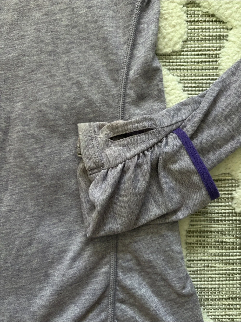 Nike Purple Lightweight Hooded Long Sleeve Top